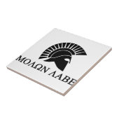 Spartan Helmet Molon Labe Fliese (Seite)