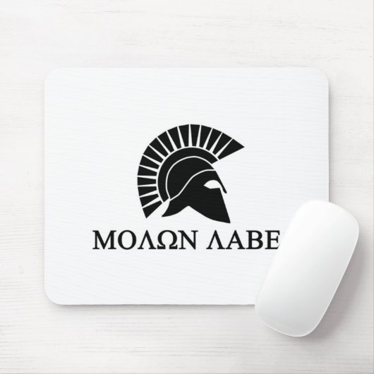 Spartan Helmet Molon Labe Mousepad (Mit Mouse)