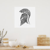 Spartan Helmet Sketch Poster (Küche)