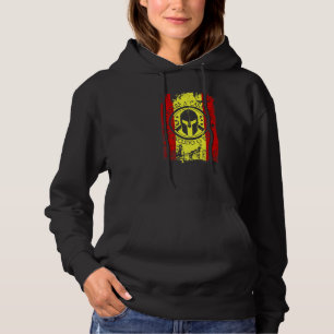 Spartan Helmet Spain Flag Sparta Hoodie