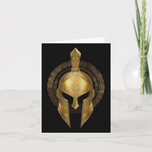 Spartan Helmet Warrior Gold Gladiator Sparta Griec Karte (Vorderseite)