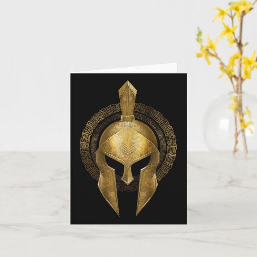 Spartan Helmet Warrior Gold Gladiator Sparta Griec Karte (Gelbe Blume)