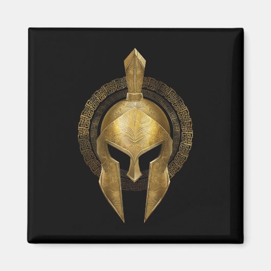Spartan Helmet Warrior Gold Gladiator Sparta Griec Magnet (Vorne)