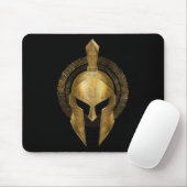 Spartan Helmet Warrior Gold Gladiator Sparta Griec Mousepad (Mit Mouse)
