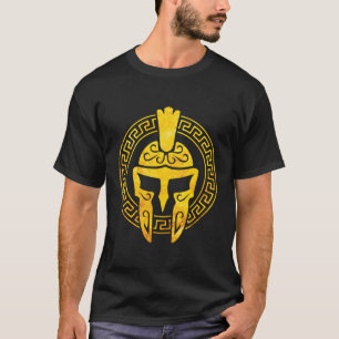 Spartan Helmet Workout Sparta Goldene Fitness Gym T-Shirt