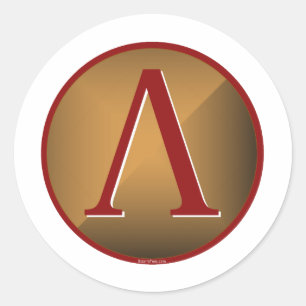 Spartan Lambda Shield Runder Aufkleber