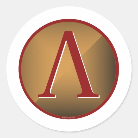 Spartan Lambda Shield Runder Aufkleber (Vorderseite)