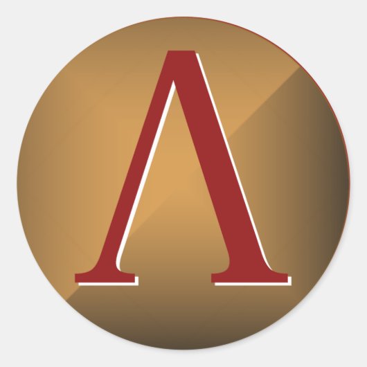 Spartan Lambda Shield Runder Aufkleber (Vorderseite)