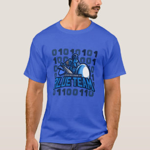 Spartan Matrix für Cybersecurity Blue Team T-Shirt