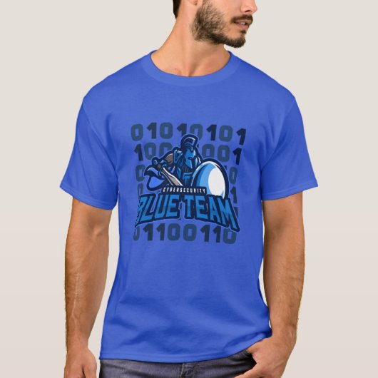 Spartan Matrix für Cybersecurity Blue Team T-Shirt (Vorderseite)