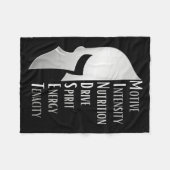 Spartan Mindset Motivational Insrational Quote Gra Fleecedecke (Vorderseite (Horizontal))