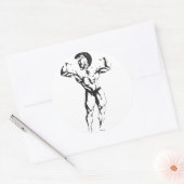 Spartan Muscle Runder Aufkleber (Umschlag)