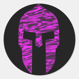 Spartan Pink Runder Aufkleber