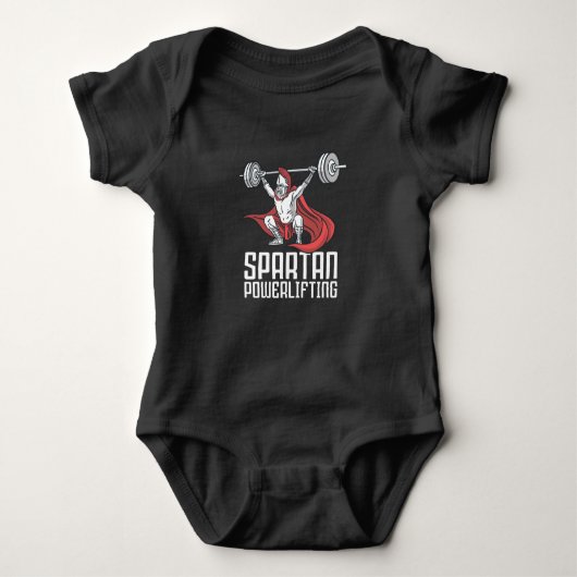 SPARTAN POWERLIFTING BABY STRAMPLER (Vorderseite)