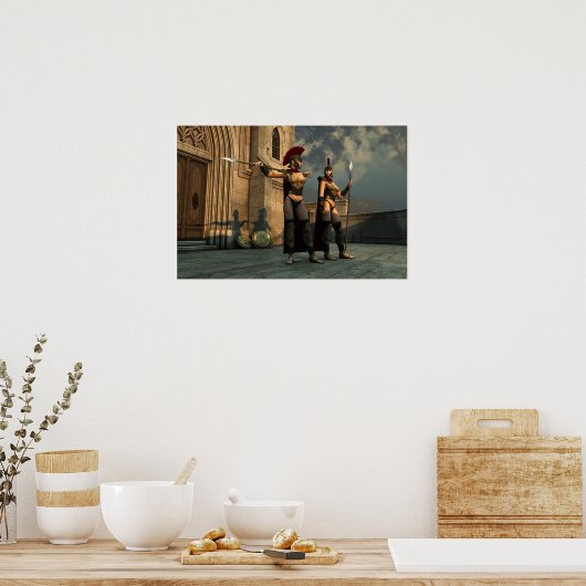 Spartan Sentries Poster (Küche)