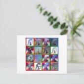 Spartan Solider Collage mit Freiheitsstatue Postkarte (Stehend Vorderseite)