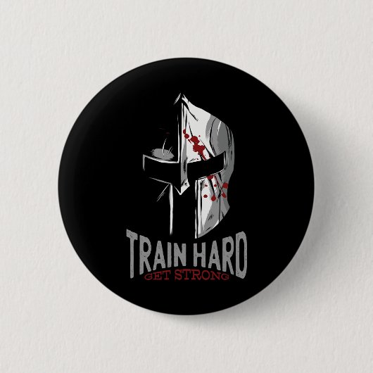 Spartan Sparta Helmet Gym Motivation Gift Button (Vorderseite)