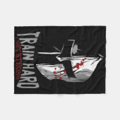 Spartan Sparta Helmet Gym Motivation Gift Fleecedecke (Vorderseite (Horizontal))