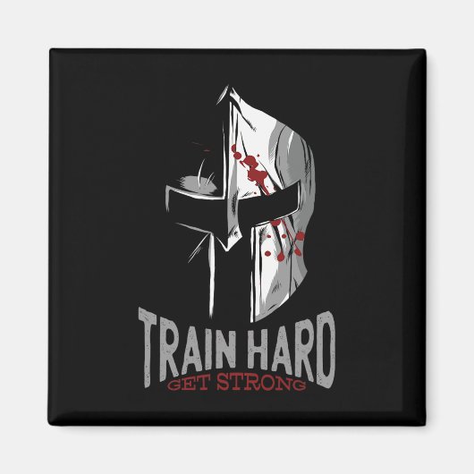 Spartan Sparta Helmet Gym Motivation Gift Magnet (Vorne)