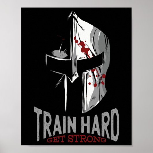 Spartan Sparta Helmet Gym Motivation Gift Poster (Vorne)