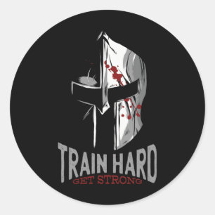 Spartan Sparta Helmet Gym Motivation Gift Runder Aufkleber