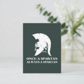 Spartan stark Einmal Spartan Immer spartanisch Postkarte (Stehend Vorderseite)