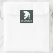 Spartan stark Einmal Spartan Immer spartanisch Quadratischer Aufkleber (Tasche)