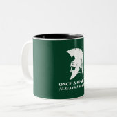 Spartan stark Einmal Spartan Immer spartanisch Zweifarbige Tasse (Vorderseite Links)