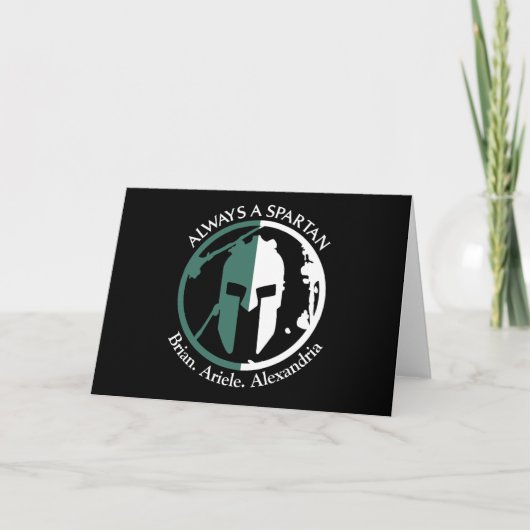 Spartan Strong Go Green - Name Karte (Vorderseite)
