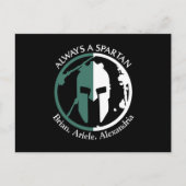 Spartan Strong Go Green - Name Postkarte (Vorderseite)