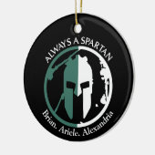 Spartan Strong Go Green personalisieren Keramik Ornament (Links)