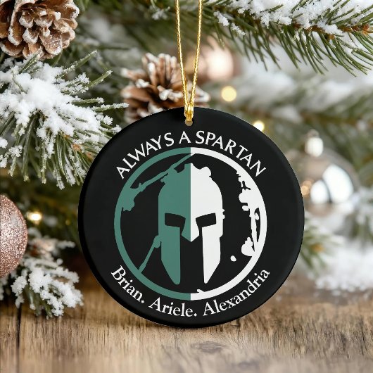 Spartan Strong Go Green personalisieren Keramik Ornament