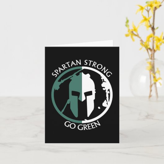 Spartan Strong Go Green Spartan-Krieger Karte (Gelbe Blume)