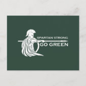 Spartan Strong Go Green Spartan Warriors Postkarte (Vorderseite)
