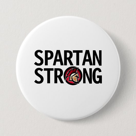 Spartan Strong. Personalisierte Schaltfläche Button (Vorderseite)