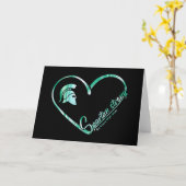 Spartan Strong Wir stehen mit Staat Spartan Logo Karte (Gelbe Blume)