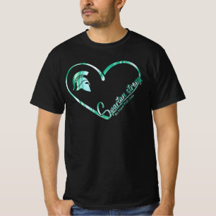 Spartan Strong Wir stehen mit Staat Spartan Logo T-Shirt