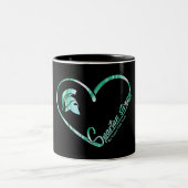 Spartan Strong Wir stehen mit Staat Spartan Logo Zweifarbige Tasse (Mittel)