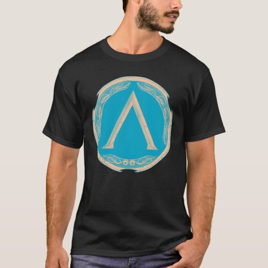 Spartan Symbol Griechischer Schild-T - Shirt (Vorderseite)