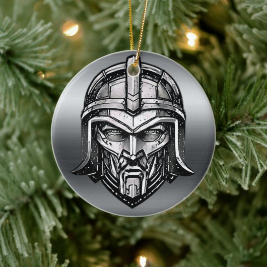 Spartan Valor: Metallische Kriegerornamente Keramik Ornament (Baum)