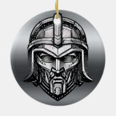Spartan Valor: Metallische Kriegerornamente Keramik Ornament (Hinten)