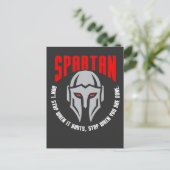 Spartan Warrior Gift Fitness Gym Workout Postkarte (Stehend Vorderseite)