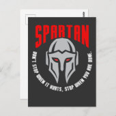 Spartan Warrior Gift Fitness Gym Workout Postkarte (Vorne/Hinten)