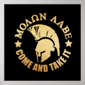 Spartan Warrior Gold Poster (Vorne)