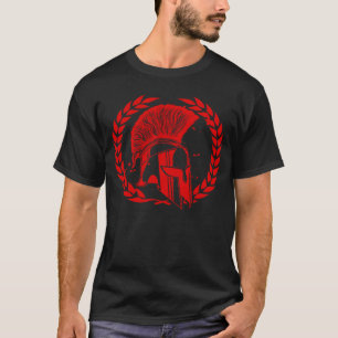 Spartan Warrior Helmet Gladiator Workout Griechisc T-Shirt