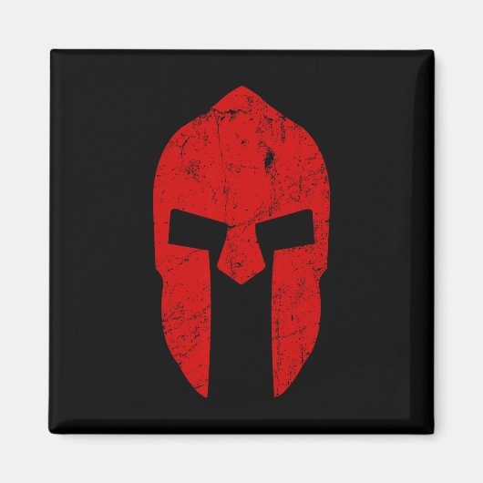 Spartan Warrior Helmet Gym Motivation Magnet (Vorne)