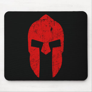 Spartan Warrior Helmet Gym Motivation Mousepad