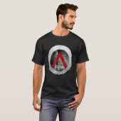 Spartan Warrior Lambda Shield Ancient Griechischer T-Shirt (Vorne ganz)