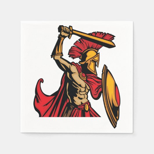 Spartan Warrior Paper Napkins Serviette (Vorderseite)