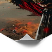 Spartan Warrior Poster im grünen Hintergrund (Ecke)